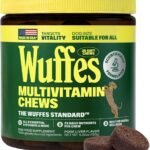 Wuffes Dog Vitamins, 23-in-1 Daily Multivitamin Soft Chews. All 8 B Vitamins, Omega-3, Zinc, Iron & Biotin. Supports Energy, Skin & Coat, Heart & Immune Health. 30 Pork Chews