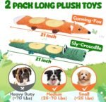 XIUGOAL Tough Dog Toys for Chewers, 2 Pack No Stuffing Squeaky Puppy Toys - Image 2