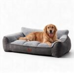 XL Extra Thick Orthopedic Bolster Dog Bed for Large Dogs