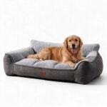 XL Extra Thick Orthopedic Bolster Dog Bed for Large Dogs