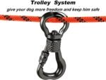 XiaZ Dog Tie Out Cable for Camping, 50ft Portable Overhead Trolley System for Dogs up to 200lbs，Dog Lead for Yard, Camping, Parks, Outdoor Events,5 min Set-up - Image 2