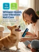 YABIFE Super Quiet Dog Nail Grinder & Clippers Kit with 2 LED Lights, 3 Speeds Up to 12,000 RPM, Lower Than 30dB Electric Pet Nail Trimmer for Small Medium Large Dogs and Cats - Image 2