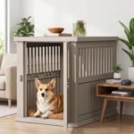 YITAHOME 29″ Dog Crate w/Door Latch, Multi-Functional Dog Crate Furniture