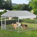 YITAHOME Outdoor Dog Kennel with Rotating Feeder Bowls