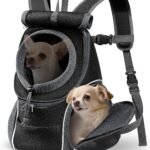 YUDODO Dog Front Carrier Backpack, Top & Side Windows Dog Backpack
