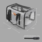 YUNIQUE Soft-Sided Cat & Dog Carrier for Pets Up to 15 Lbs, Airline Approved Collapsible Travel Puppy Carrier with Lightweight Fabric Design (Grey) - Image 2