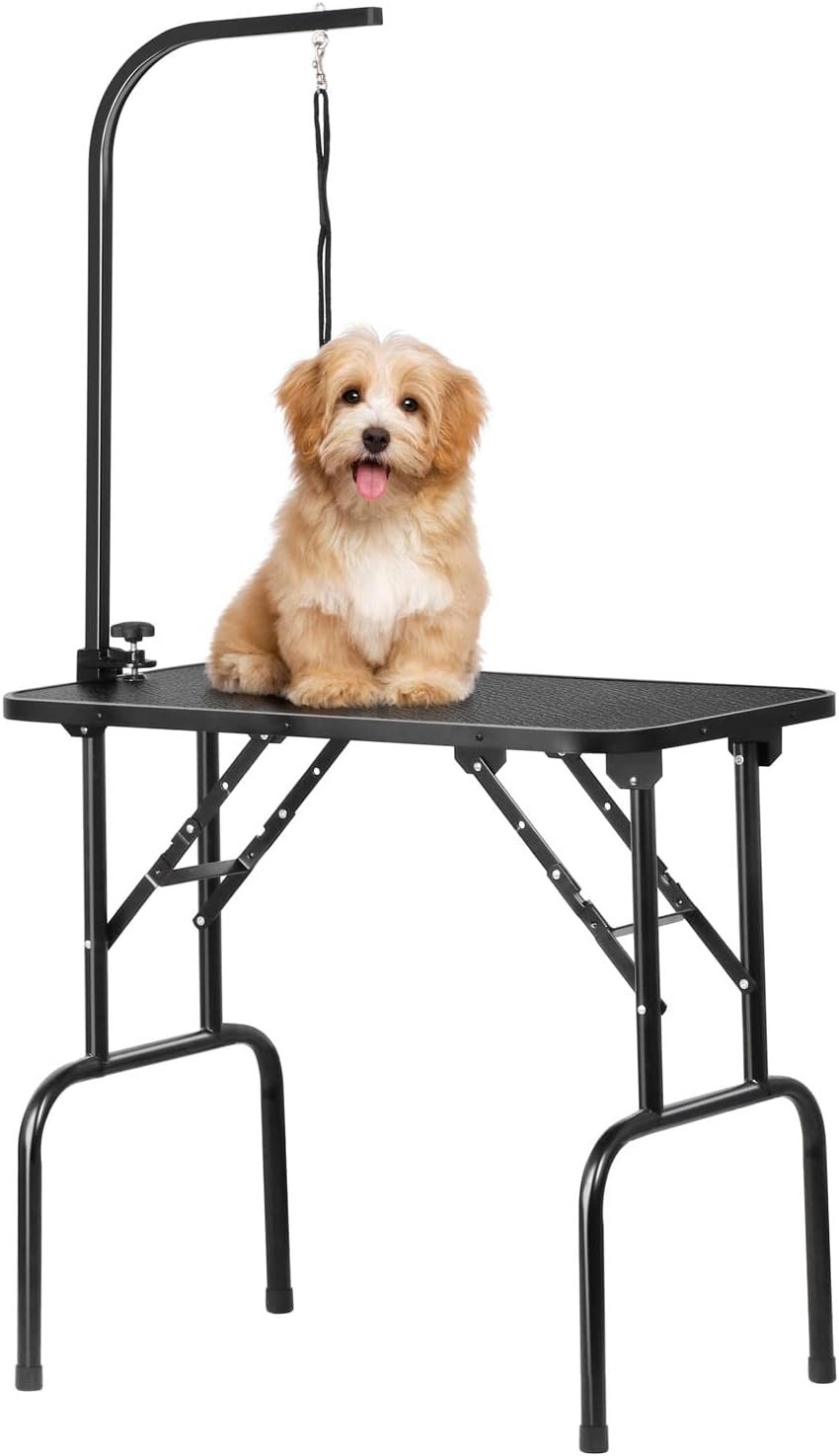 Yaheetech 32 Inch Sturdy Dog Grooming Table for Home, Black Yaheetech 32 Inch Sturdy Dog Grooming Table for Home, Black
