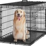 Yaheetech 42inch Double Door Dog Crate w/Divider, Collapsible Metal Kennel