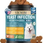 Yeast Infection Treatment for Dogs, Dog Yeast Chews Itch Relief 200 Chews