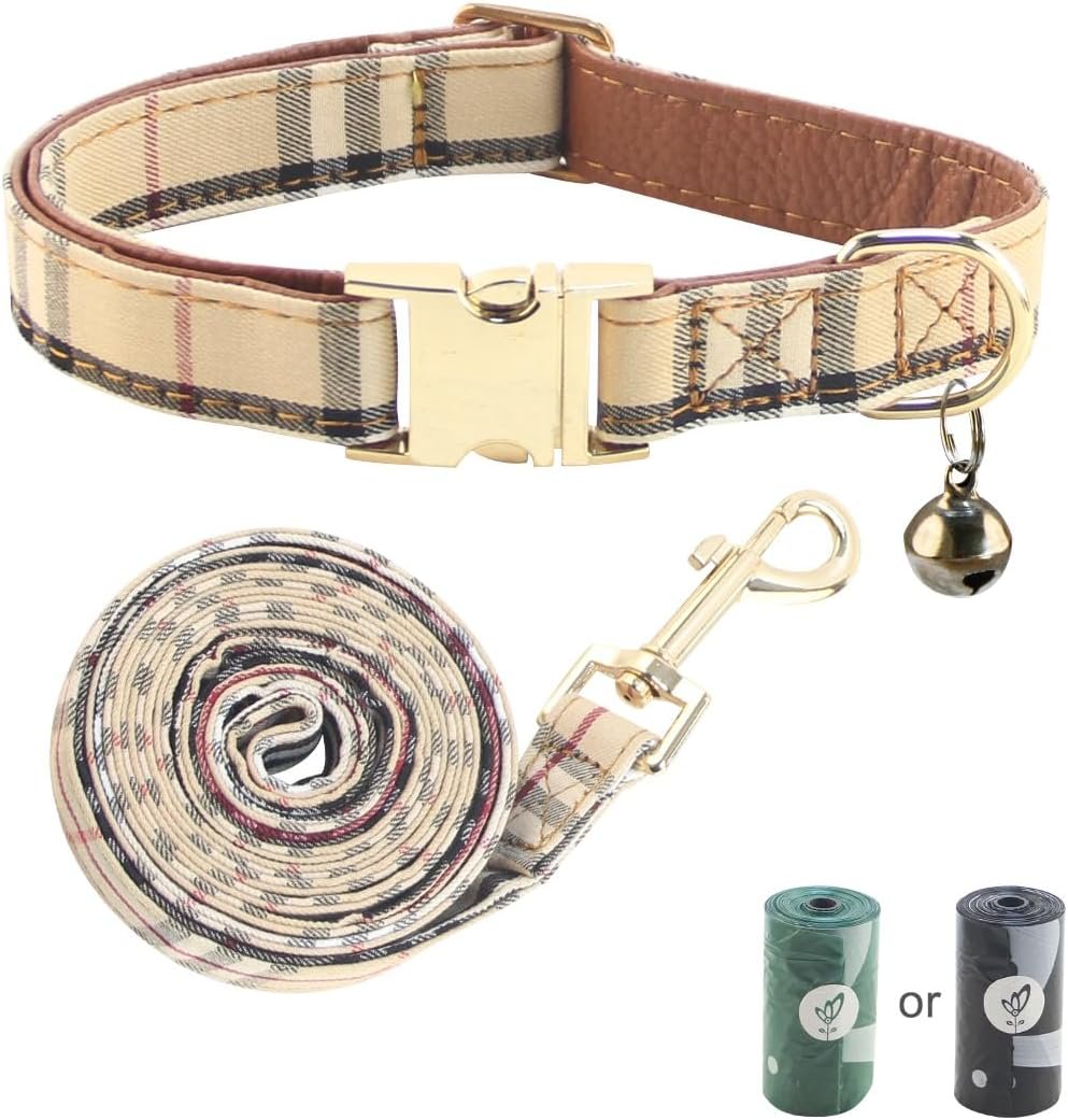 Yizepet Dog Collar and Leash – Adjustable pet Collar for Dogs with Metal Buckle Collar, Stylish Pattern for Small Medium or Large Boy and Girl Dog and Cat Yizepet Dog Collar and Leash – Adjustable pet Collar for Dogs with Metal Buckle Collar, Stylish Pattern for Small Medium or Large Boy and Girl Dog and Cat