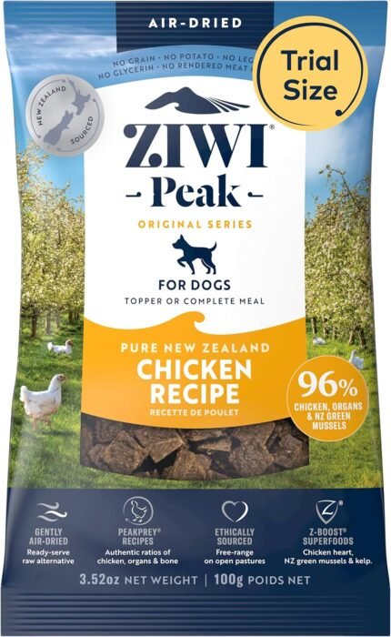 ZIWI Peak Air-Dried Dog Food, Chicken, 96% Meat & Organs, 3.5 oz