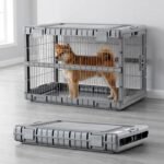 ZOMISIA 36" L Collapsible Dog Crate for Dogs, Heavy Duty Dog Kennel Indoor