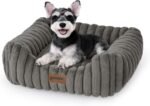 ZOMISIA Small Dog Bed, Cat Bed for Indoor Cats with Washable Cover, 20x19''