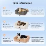 ZOMISIA Small Dog Bed, Cat Bed for Indoor Cats with Washable Cover, 20x19'' - Image 2