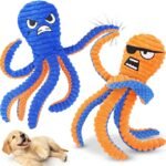 Zeaxuie Interactive Dog Toys, 2 Pack No Stuffing Chew Toys for Teething