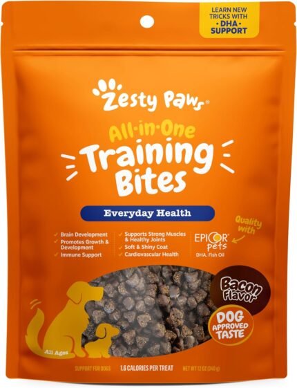 Zesty Paws Dog Training Treats - Training Treats for Dogs, Bacon, 12 oz