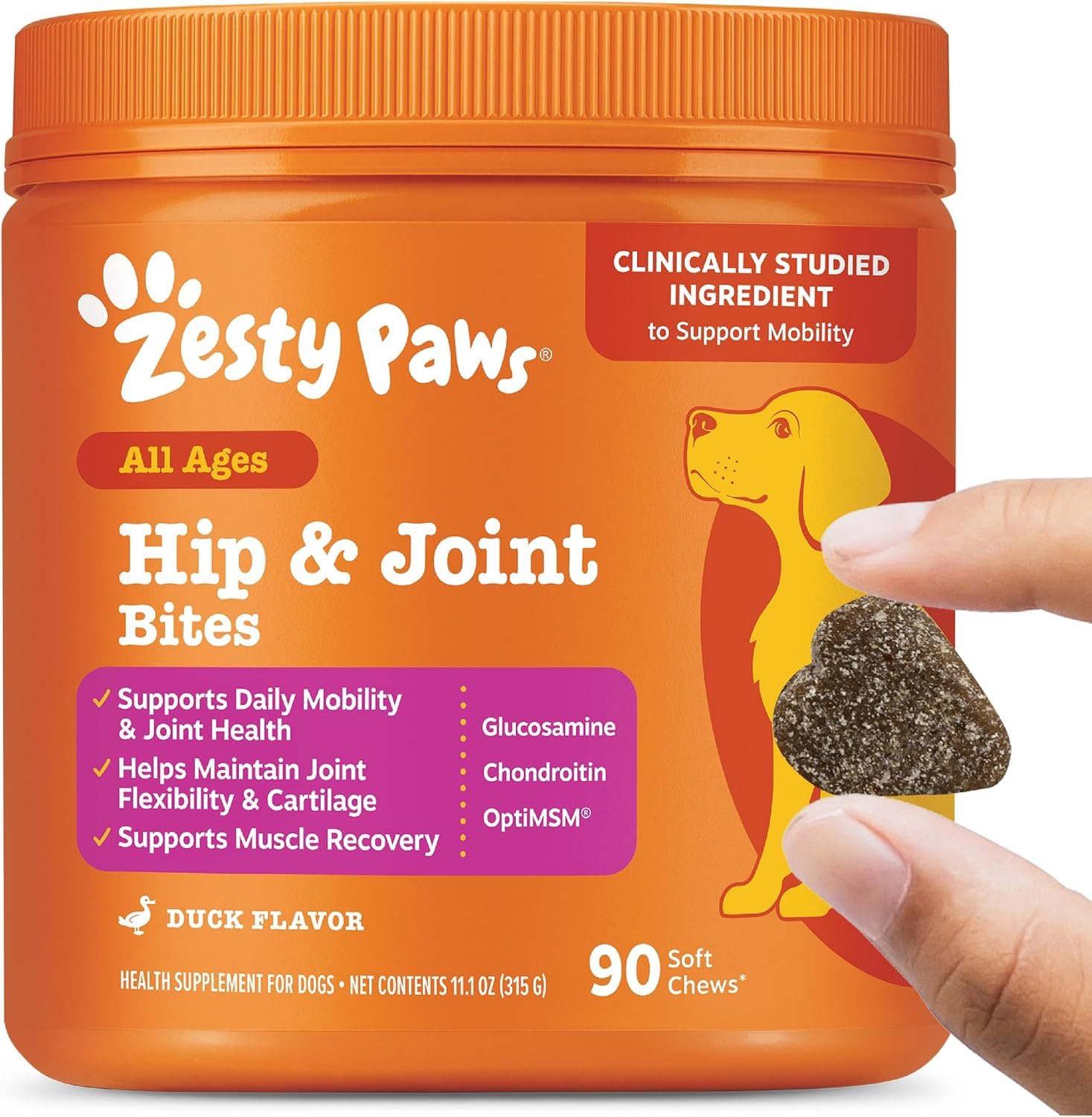 Zesty Paws Glucosamine for Dogs – Dog Joint Supplement, Duck, 90 Ct Zesty Paws Glucosamine for Dogs – Dog Joint Supplement, Duck, 90 Ct