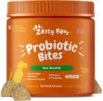 Zesty Paws Probiotics for Dogs - Gut Health Soft Chews, Pumpkin, 90 Ct