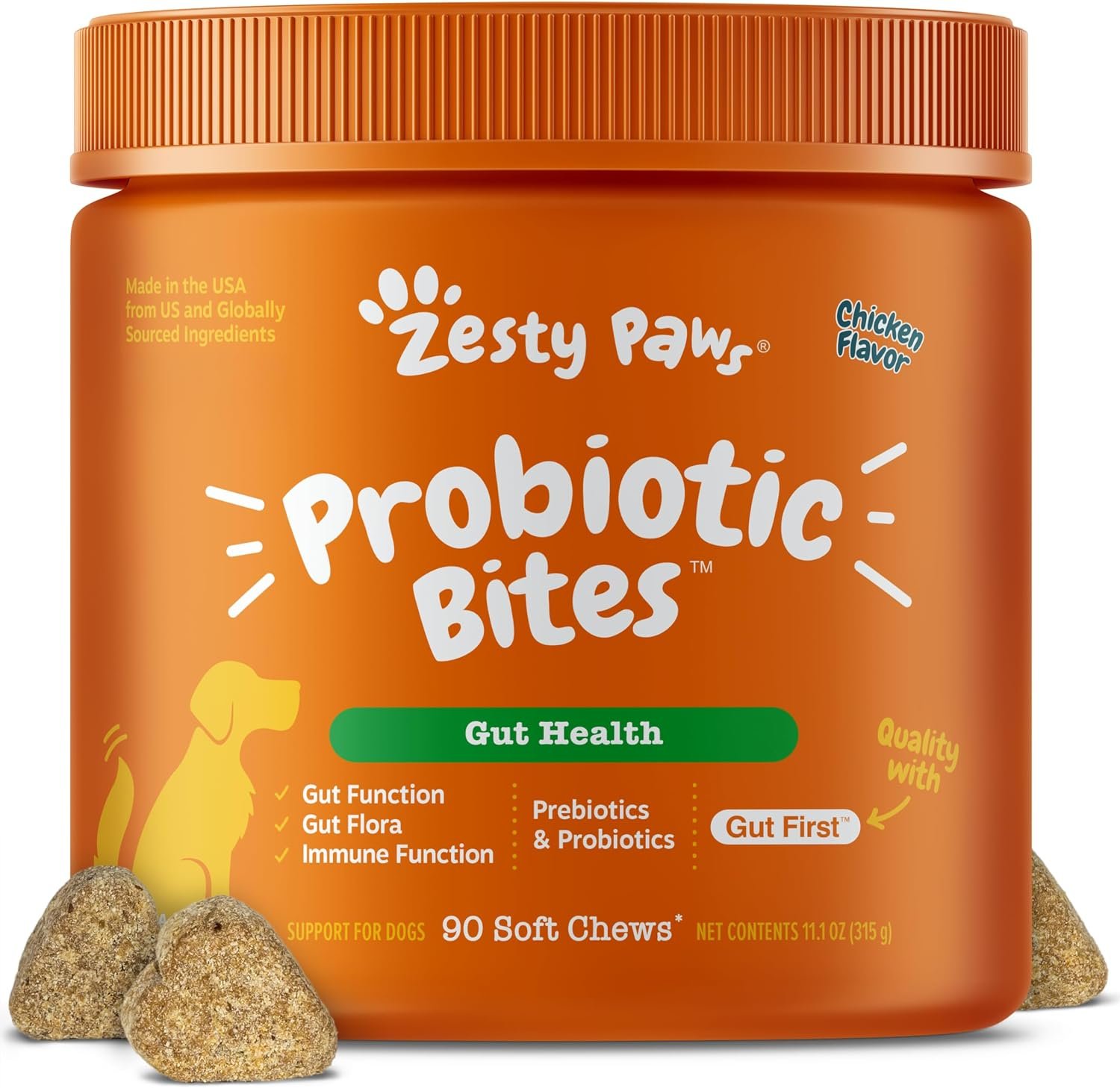 Zesty Paws Probiotics for Dogs – Gut Health for Dogs, Chicken, 90 Ct Zesty Paws Probiotics for Dogs – Gut Health for Dogs, Chicken, 90 Ct