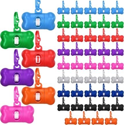 Zhehao 50 Pack Dog Poop Bag Holders for Leashes, Classic