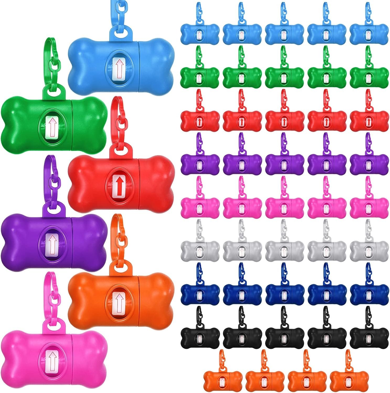 Zhehao 50 Pack Dog Poop Bag Holders for Leashes, Classic Zhehao 50 Pack Dog Poop Bag Holders for Leashes, Classic