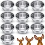 Ziliny 10 Pcs 8 Cup Metal Dog Bowls Stainless Steel Food Dish 64 Oz