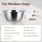 Ziliny 10 Pcs 8 Cup Metal Dog Bowls Stainless Steel Food Dish 64 Oz - Image 2