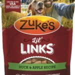 Zuke’s Lil’ Links with Real Duck and Apple Treats for Dogs, 6 oz. Bag