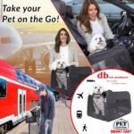 dbest products Pet Smart Cart Carrier, Large, Black, Soft Sided Collapsible Folding Travel Bag, Dog Cat Airline Approved Tote Luggage Backpack - Image 2