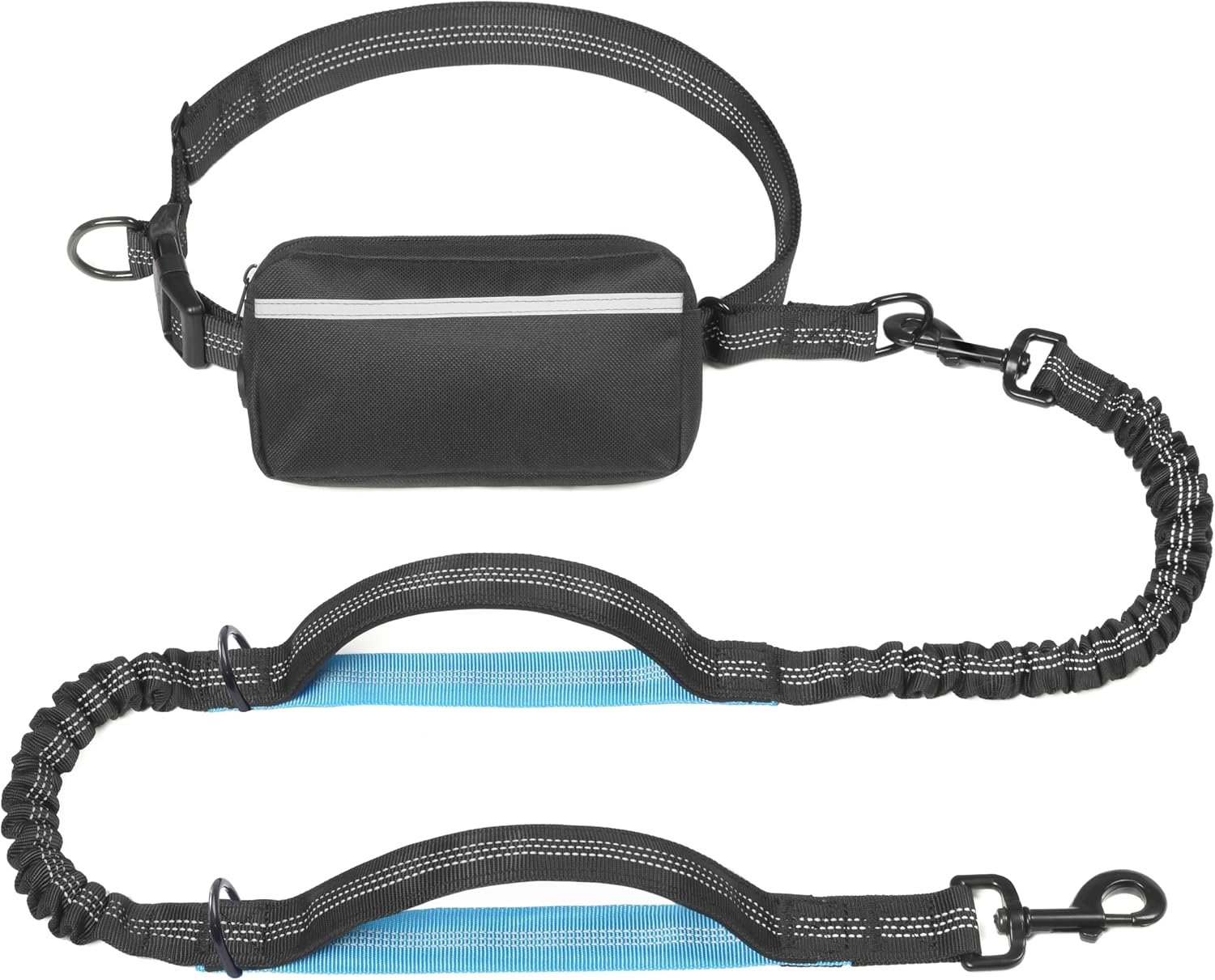 iYoShop Hands Free Dog Leash with Zipper Pouch, Large, 25-120 lbs, Black iYoShop Hands Free Dog Leash with Zipper Pouch, Large, 25-120 lbs, Black