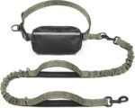iYoShop Hands Free Dog Leash with Zipper Pouch, Large, Military Green