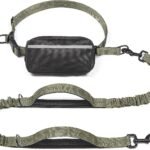 iYoShop Hands Free Dog Leash with Zipper Pouch, Large, Military Green