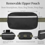 iYoShop Hands Free Dog Leash with Zipper Pouch, Large, Military Green - Image 2