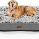 iweepet Fluffy Calming Orthopedic Dog Beds Large Sized Dog,44‘’Dog Sofa Bed