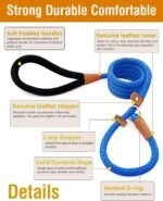 lynxking Dog Leash Slip Lead, Braided Padded Loop Leash 5ft 6ft 8ft - Image 2