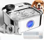 oneisall 10L/2.6Gal Dog Water Fountain for Large Dogs (with 11 Filters)