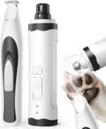 oneisall 2 in 1 Dog Nail Grinder & Paw Trimmer Kit, 2 LED Lights