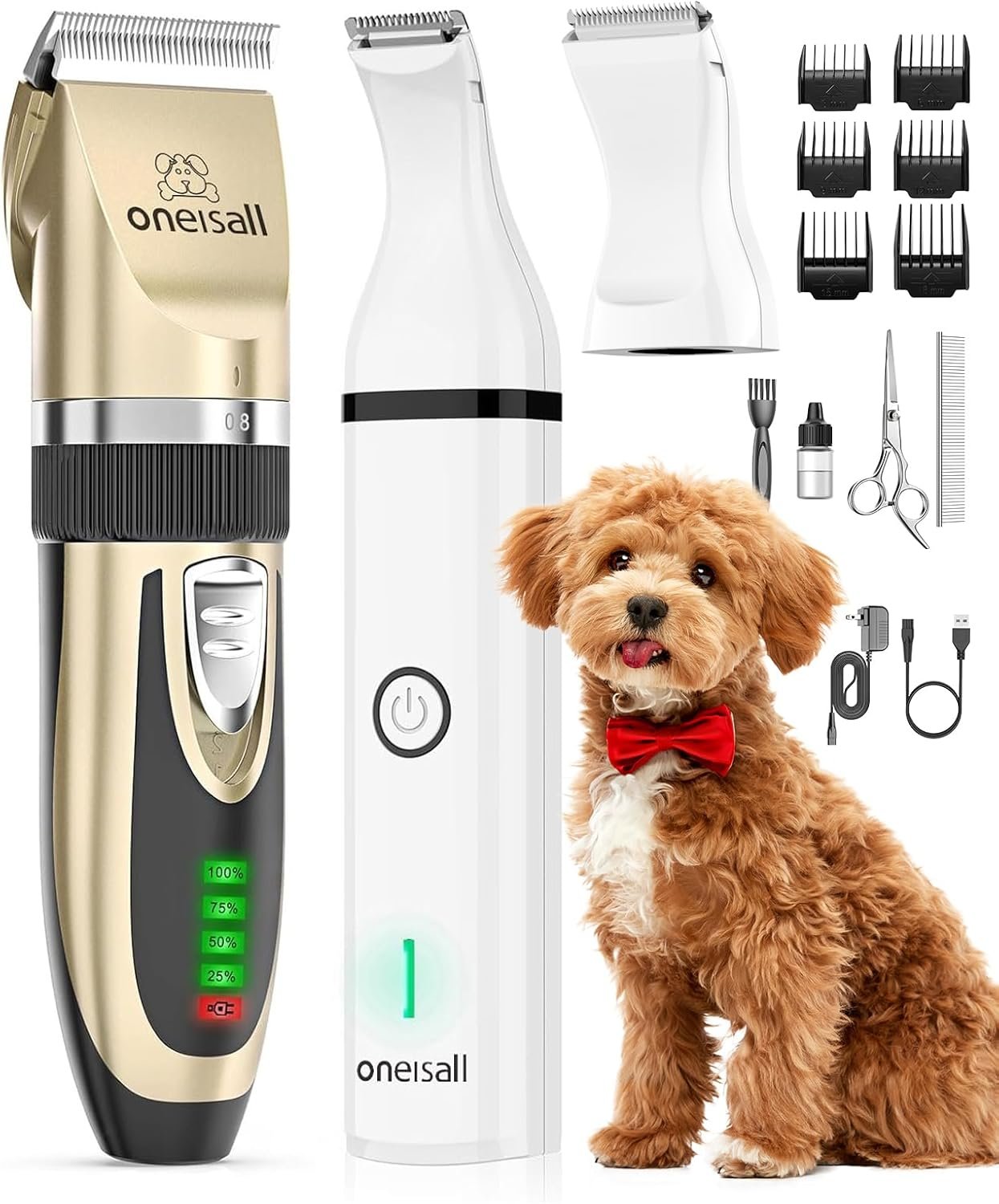 oneisall Dog Clippers and Paw Trimmer Kit for Small Large Dogs Cats oneisall Dog Clippers and Paw Trimmer Kit for Small Large Dogs Cats