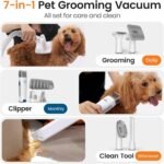 oneisall Dog Grooming Vacuum,7 in 1 Grooming kit Tools with Low Noise - Image 2
