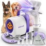 oneisall Dog Hair Vacuum Shedding Grooming Brush Kits for Pet Thick Coats