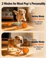 osou Interactive Dog Toy, Automatic Moving Dog Ball Toy with 2 Speed Modes - Image 2