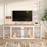 rehomerance 72" Heavy Duty Double Dog Crate Furniture for Large/Medium Dogs - Image 2