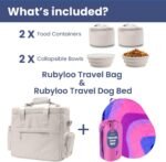rubyloo Original Doggy Bag (Beige) & Travel Dog Bed Medium (42”x30”) (Pink Horizon) – Pet Travel Bag & Portable Outdoor Bed Set - Image 2