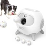 uahpet Automatic Ball Launcher for Dogs with Obstacle Detection, 3Balls