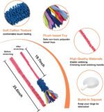 wodoca Dog Tug Toy, Dog Toys for Aggressive Chewers, Strong Squeak Rope Toy - Image 2